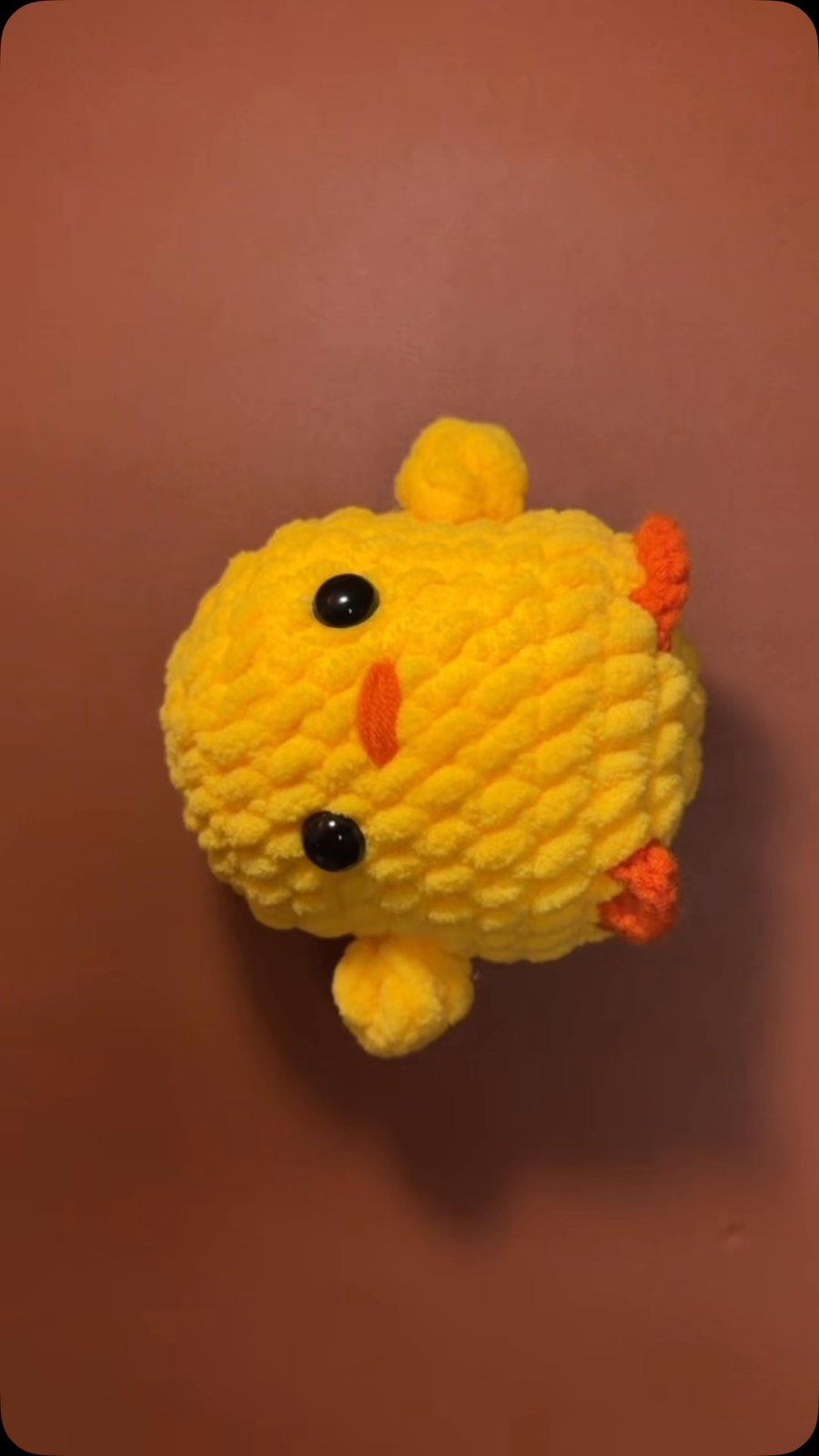Crochet chick plushie